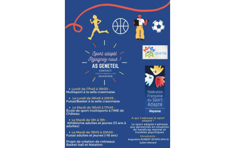 &quot; Un jour, une association sport adapté &quot; 🤝